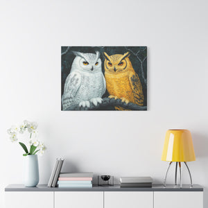 Owl Lovers Matte Canvas Print - Stretched Wall Art