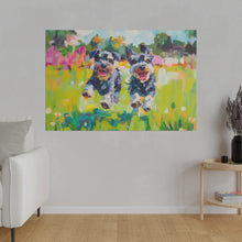 Load image into Gallery viewer, Playful Schnauzer Dogs Canvas Art
