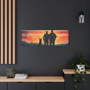 Patriotic Canvas Print - Heroes and Their Dogs - Perfect for Veterans Day and Memorial Day