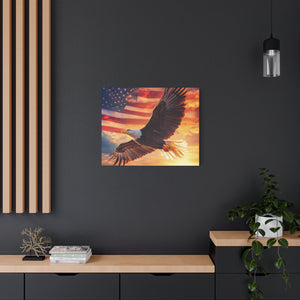 Patriotic Eagle Canvas Wall Art - 1.25" Stretched Frame
