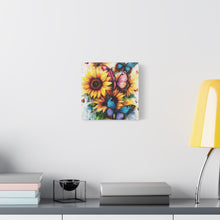 Load image into Gallery viewer, Vibrant Floral Canvas Wall Art, Butterfly Decor
