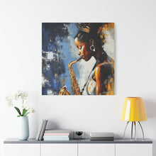 Load image into Gallery viewer, Saxophone Art Canvas, Music Lover Decor, Jazz Wall Art, Unique Gift for Musicians, Home Office Decoration, Inspirational Artwork
