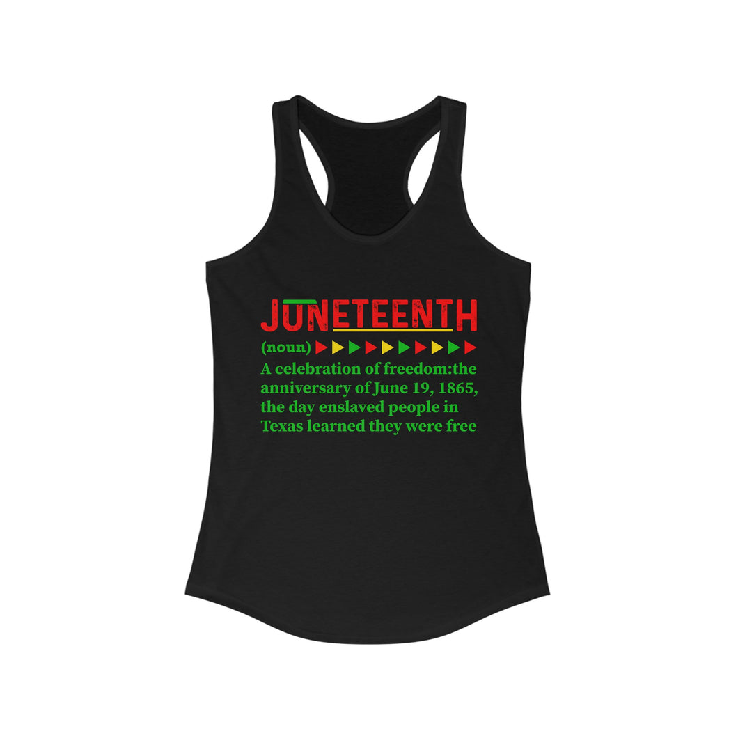 Women's Ideal Racerback Tank - Juneteenth