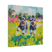 Load image into Gallery viewer, Playful Schnauzer Dogs Canvas Art
