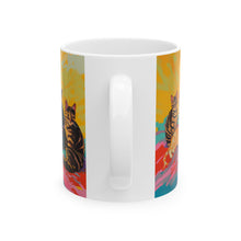 Load image into Gallery viewer, Colorful Cat Art Ceramic Mug
