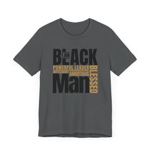 Load image into Gallery viewer, Empowering Unisex Jersey Tee - "I Am BLACK Man: Powerful Leader, Intelligent, Ambitious, Blessed"
