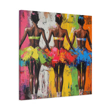 Load image into Gallery viewer, Vibrant Ballet Canvas Art, Colorful Wall Decor for Dance Lovers, Stylish Home Decor, Gift for Dancers, Ballerina Art Piece
