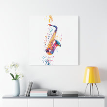Load image into Gallery viewer, Vibrant Saxophone Canvas Wall Art - Perfect for Music Lovers
