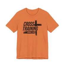 Load image into Gallery viewer, Faith Inspired Unisex Jersey Tee - &#39;Cross Training&#39; with John 3:16
