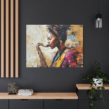 Load image into Gallery viewer, Saxophone Art Canvas, Elegant Wall Decor for Jazz Lovers, Music-Themed Home Decoration, Perfect Gift for Musicians, Unique Art Piece, [...]
