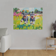 Load image into Gallery viewer, Playful Schnauzer Dogs Canvas Art
