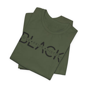 Unisex Jersey Tee - Black Love Pride History Shirt