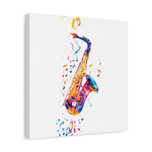 Load image into Gallery viewer, Vibrant Saxophone Canvas Wall Art - Perfect for Music Lovers
