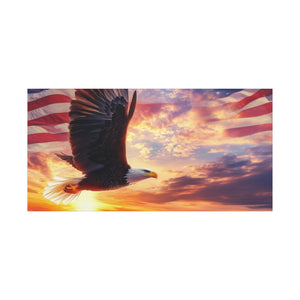 Eagle Sunset Canvas Wall Art - Patriotic Home Decor