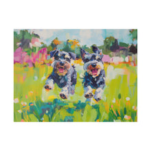 Load image into Gallery viewer, Playful Schnauzer Dogs Canvas Art
