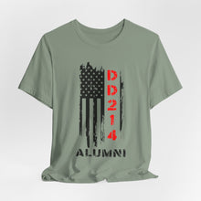 Load image into Gallery viewer, Patriotic Alumni Short Sleeve Tee - DD214 Design
