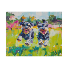 Load image into Gallery viewer, Playful Schnauzer Dogs Canvas Art
