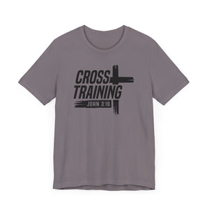 Faith Inspired Unisex Jersey Tee - 'Cross Training' with John 3:16