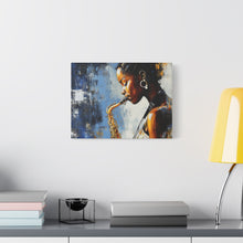 Load image into Gallery viewer, Saxophone Art Canvas, Music Lover Decor, Jazz Wall Art, Unique Gift for Musicians, Home Office Decoration, Inspirational Artwork
