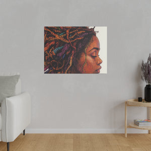 Grounded Woman of Color Matte Canvas, Stretched, 0.75"