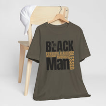 Load image into Gallery viewer, Empowering Unisex Jersey Tee - "I Am BLACK Man: Powerful Leader, Intelligent, Ambitious, Blessed"
