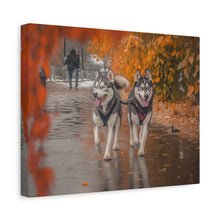 Load image into Gallery viewer, Husky Wall Art Canvas - Autumn Vibes Home Decor
