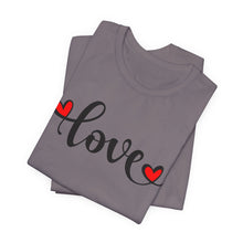 Load image into Gallery viewer, Love Graphic Unisex Short Sleeve Tee - Perfect for Valentine's Day and Everyday Wear
