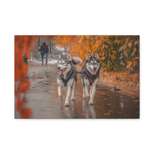 Load image into Gallery viewer, Husky Wall Art Canvas - Autumn Vibes Home Decor
