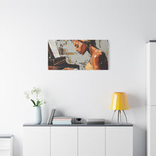 Load image into Gallery viewer, Piano Art Canvas Wall Decor, Inspirational Home Art, Music Lover Gift, Black Woman Artwork, Modern Art Print
