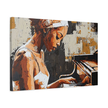 Load image into Gallery viewer, Artistic Piano Canvas, Wall Art, Music Lover Gift, Home Decor, Jazz Wall Art, Unique Artwork
