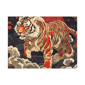 Lunar Year of the Tiger - stretched canvas art