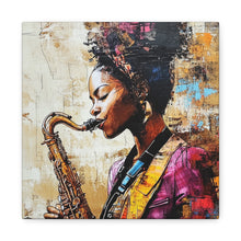 Load image into Gallery viewer, Saxophone Art Canvas, Elegant Wall Decor for Jazz Lovers, Music-Themed Home Decoration, Perfect Gift for Musicians, Unique Art Piece, [...]

