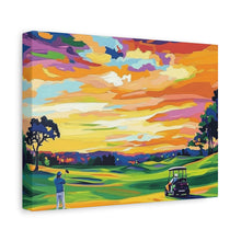 Load image into Gallery viewer, Vibrant Golf Sunset Canvas Art
