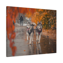 Load image into Gallery viewer, Husky Wall Art Canvas - Autumn Vibes Home Decor
