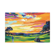Load image into Gallery viewer, Vibrant Golf Sunset Canvas Art

