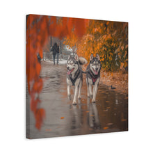 Load image into Gallery viewer, Husky Wall Art Canvas - Autumn Vibes Home Decor

