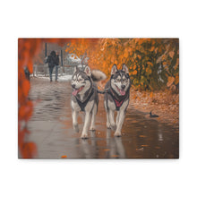 Load image into Gallery viewer, Husky Wall Art Canvas - Autumn Vibes Home Decor
