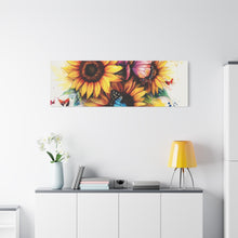 Load image into Gallery viewer, Vibrant Floral Canvas Wall Art, Butterfly Decor
