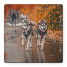 Load image into Gallery viewer, Husky Wall Art Canvas - Autumn Vibes Home Decor
