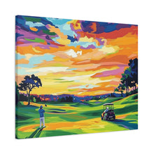 Load image into Gallery viewer, Vibrant Golf Sunset Canvas Art
