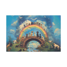 Load image into Gallery viewer, Rainbow Bridge Dog Canvas Artwork - Pet Lovers Home Decor
