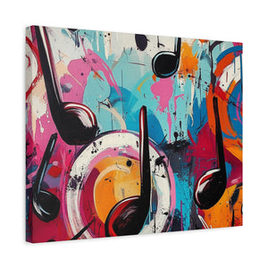 Colorful Music Note Canvas Wall Art - Vibrant Home Decor for Music Lovers