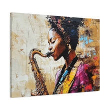 Load image into Gallery viewer, Saxophone Art Canvas, Elegant Wall Decor for Jazz Lovers, Music-Themed Home Decoration, Perfect Gift for Musicians, Unique Art Piece, [...]
