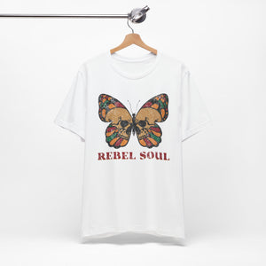 Vintage Rebel Soul Butterfly Tee - Unisex Jersey Short Sleeve Shirt