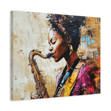 Load image into Gallery viewer, Saxophone Art Canvas, Elegant Wall Decor for Jazz Lovers, Music-Themed Home Decoration, Perfect Gift for Musicians, Unique Art Piece, [...]
