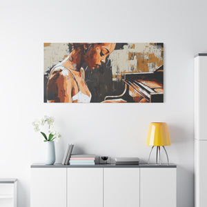 Artistic Piano Canvas, Wall Art, Music Lover Gift, Home Decor, Jazz Wall Art, Unique Artwork