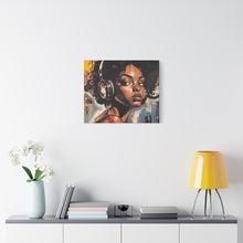 Load image into Gallery viewer, Artistic Matte Canvas Print - Stylish Woman with Headphones
