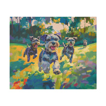 Load image into Gallery viewer, Vibrant Schnauzer Dogs Canvas Wall Art
