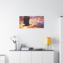 Load image into Gallery viewer, Eagle Sunset Canvas Wall Art - Patriotic Home Decor
