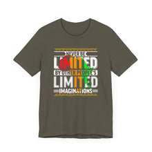 Load image into Gallery viewer, Inspirational Unisex Short Sleeve Tee - "Never Be Limited" Design
